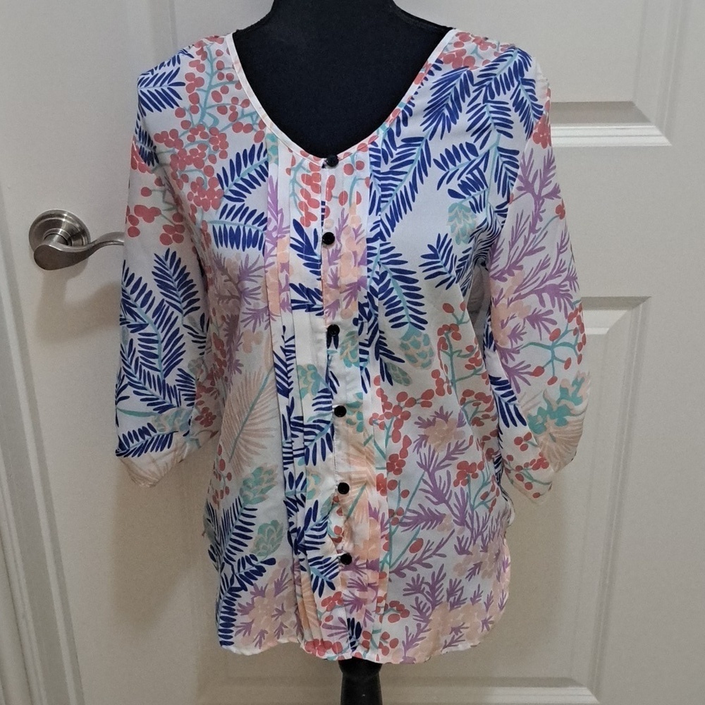 YUMI KIM small silky soft abstract top, $175.00